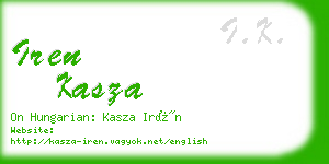 iren kasza business card